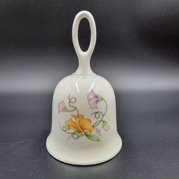 Vintage Sadler England Bell Sweet Pea Flower Porcelain Retro Floral Flowers Read - Picture 2 of 11